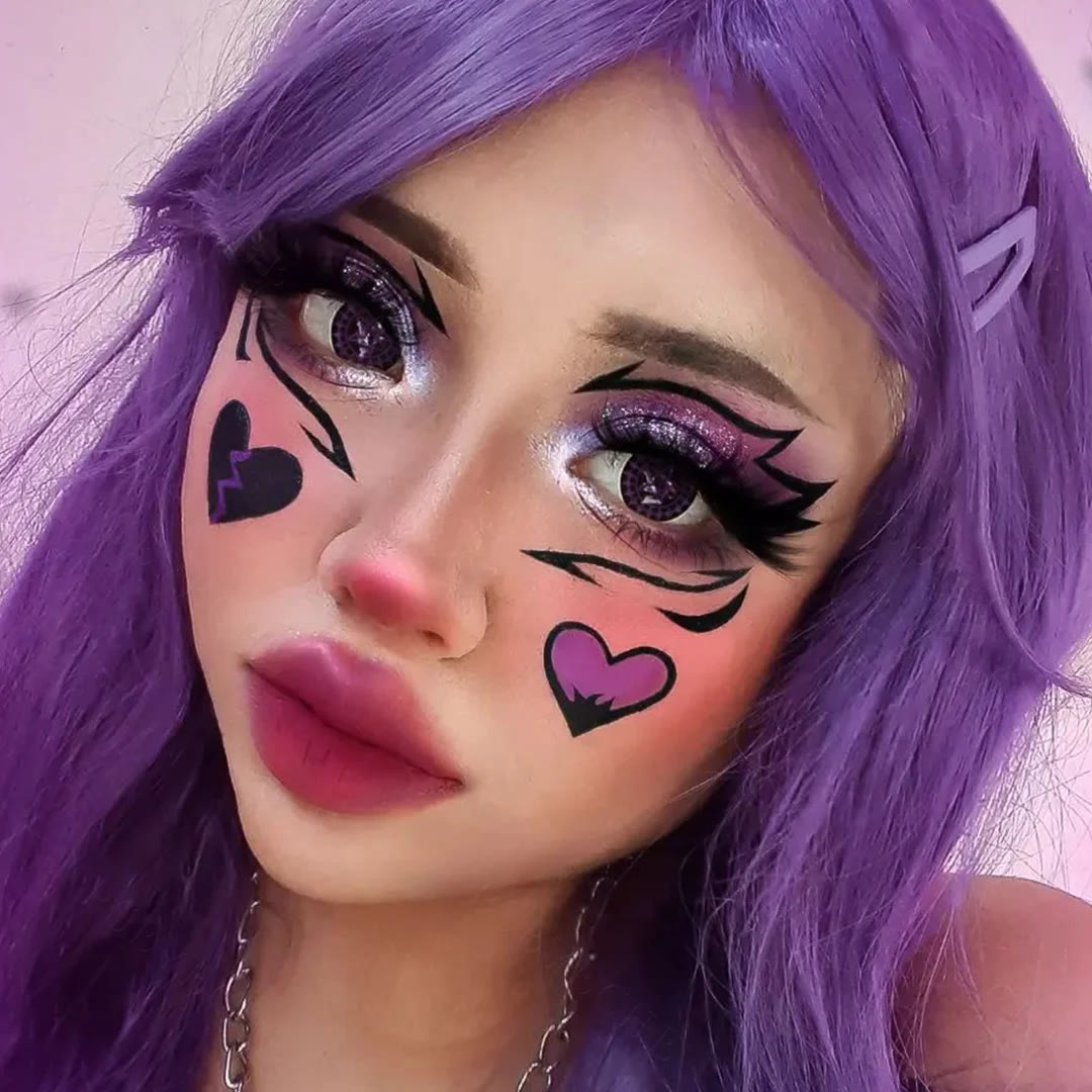 MYEYEBB Blind Ciel's Contract Purple Cosplay Colored Contact Lenses - image 4