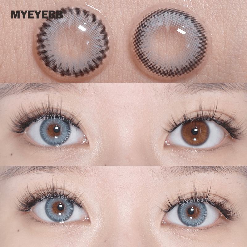 MYEYEBB Y2K Boho Blue Prescription Men Colored Contact Lenses - image 5