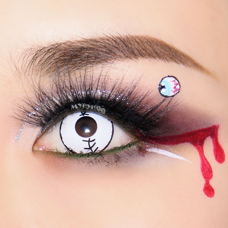MYEYEBB Stitched Mummy Prescription Cosplay Colored Contact Lenses - image 9