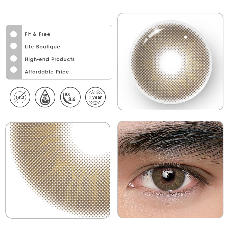 MYEYEBB Eros Brown Prescription Men Colored Contact Lenses - image 5