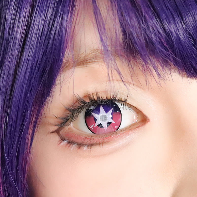 MYEYEBB Blind Ruby Hoshino Purple Cosplay Colored Contact Lenses-MYEYEBB
