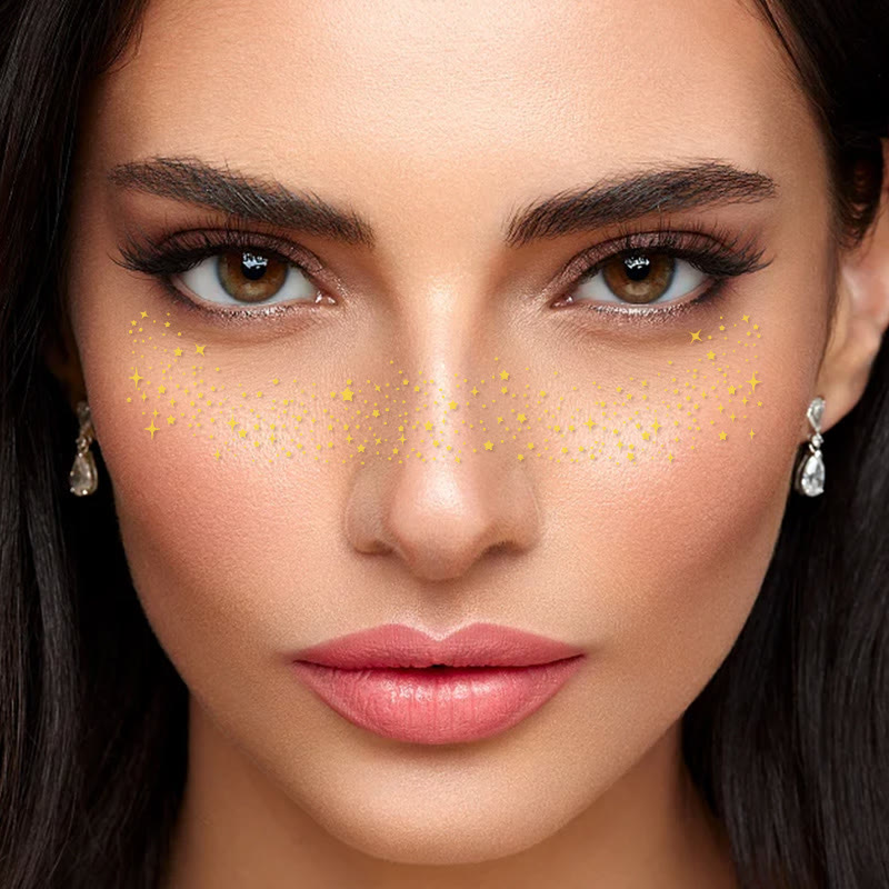 MYEYEBB Gold Glitter Freckles Makeup Patches-MYEYEBB