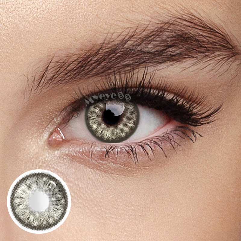 MYEYEBB Cocoa Grey Prescription Colored Contact Lenses-MYEYEBB