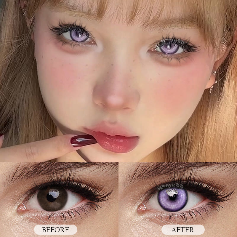 【中古】Ariabl'eyeS CD 11枚セット MYEYEBB Cyber Violet Prescription Cosplay Colored Contact Lenses丨