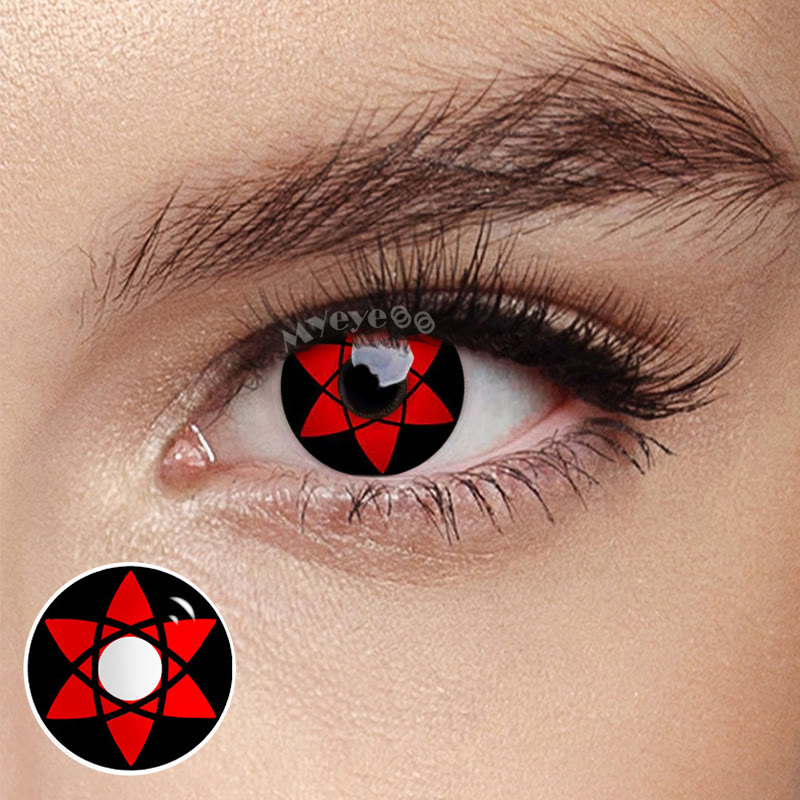 MYEYEBB Sasuke Mangekyou Sharingan Narut Cosplay Colored Contact Lenses-MYEYEBB
