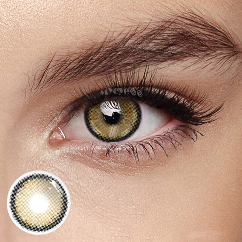 MYEYEBB Norko Brown Prescription Colored Contact Lenses
