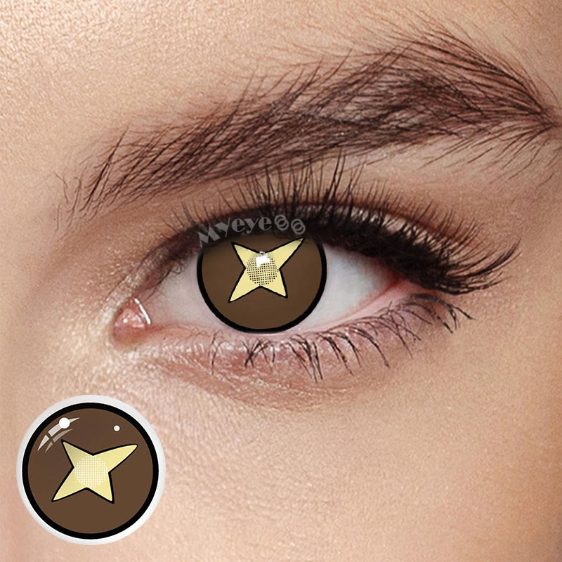 MYEYEBB Blind Kinoko Brown Cosplay Colored Contact Lenses-MYEYEBB