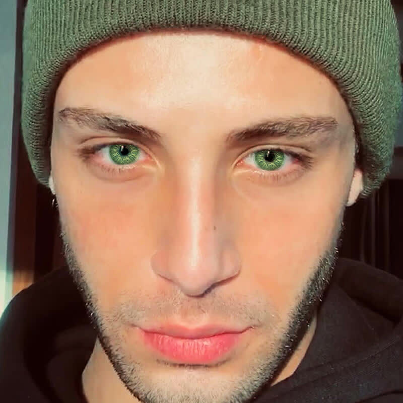 MYEYEBB Eros Green Prescription Men Colored Contact Lenses - image 2