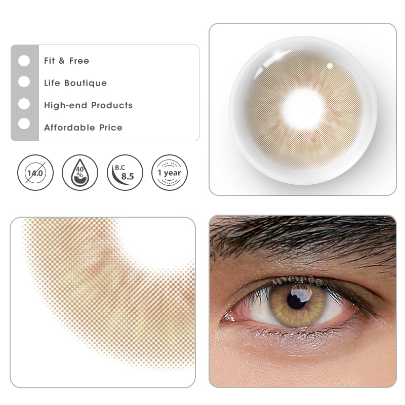 MYEYEBB Sin Brown Prescription Men Colored Contact Lenses - image 8