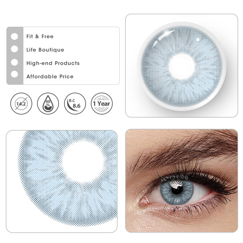 MYEYEBB Glacier Blue Prescription Colored Contact Lenses - image 7