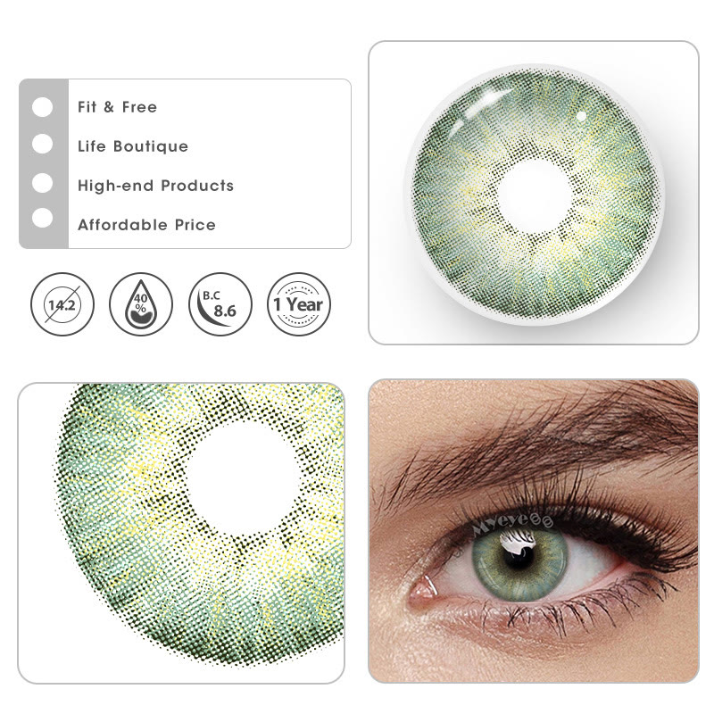 MYEYEBB Angeles PRO Green Colored Contact Lenses