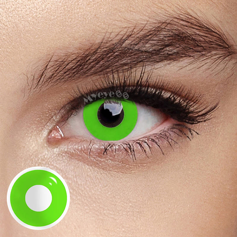 MYEYEBB Light Green Block Cosplay Colored Contact Lenses-MYEYEBB