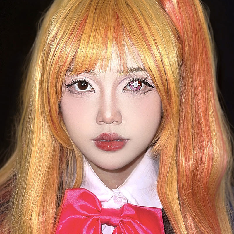 MYEYEBB Blind Ai Hoshino Red Cosplay Colored Contact Lenses-MYEYEBB