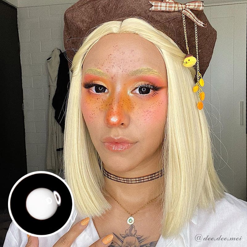 MYEYEBB Black Block Prescription Cosplay Colored Contact Lenses - image 6