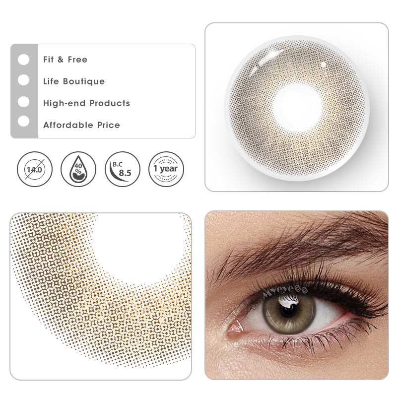 MYEYEBB Paris Brown Colored Contact Lenses-MYEYEBB