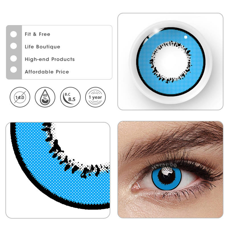 MYEYEBB Elements Blue Prescription Cosplay Colored Contact Lenses  - image 6