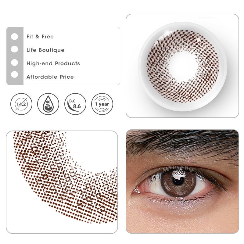 MYEYEBB Queen Brown Prescription Men Colored Contact Lenses - image 4