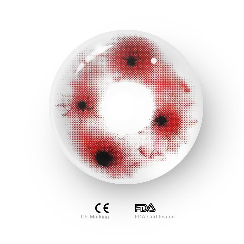 MYEYEBB Blood Code Red Cosplay Colored Contact Lenses - image 8