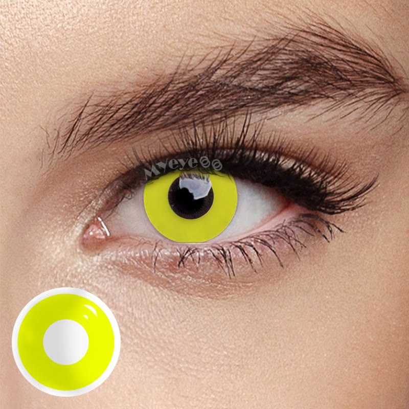 MYEYEBB Yellow Block Prescription Cosplay Colored Contact Lenses-MYEYEBB