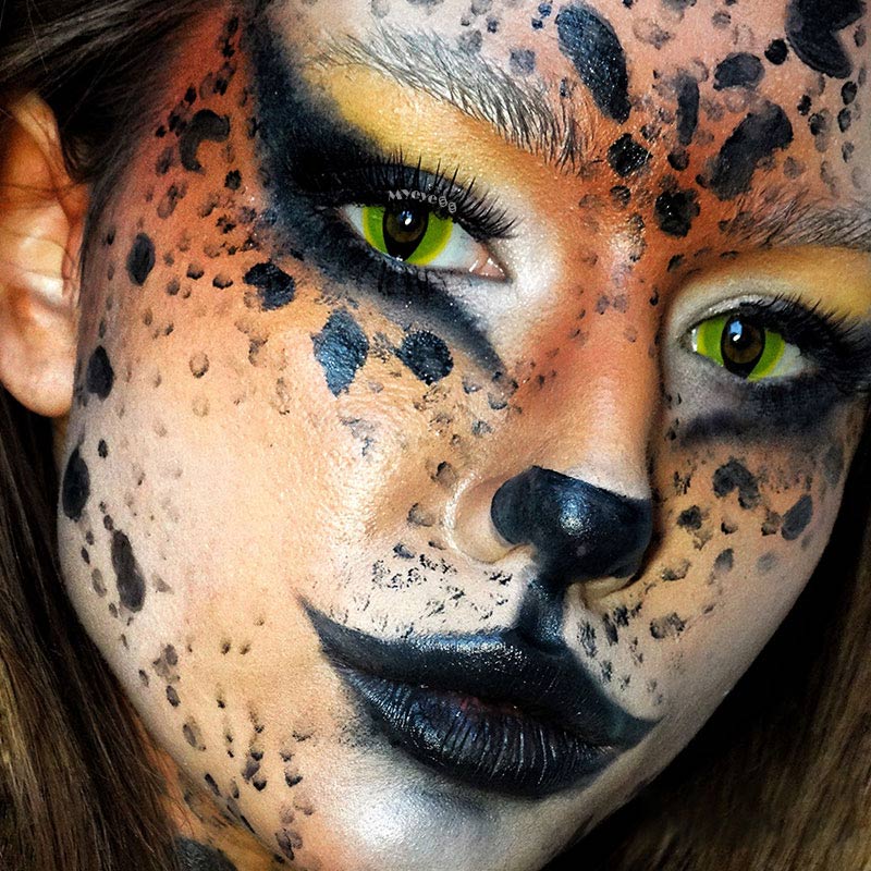 MYEYEBB Yellow Cat Eyes Prescription Cosplay Colored Contact Lenses - image 8