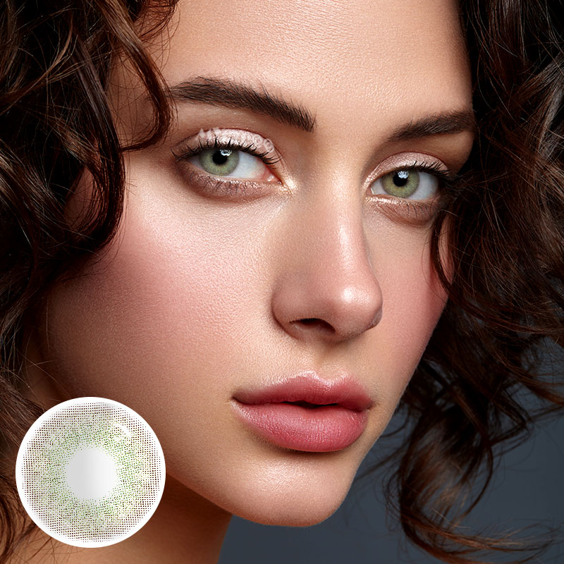 MYEYEBB Wild Cat Green Prescription Colored Contact Lenses - image 2