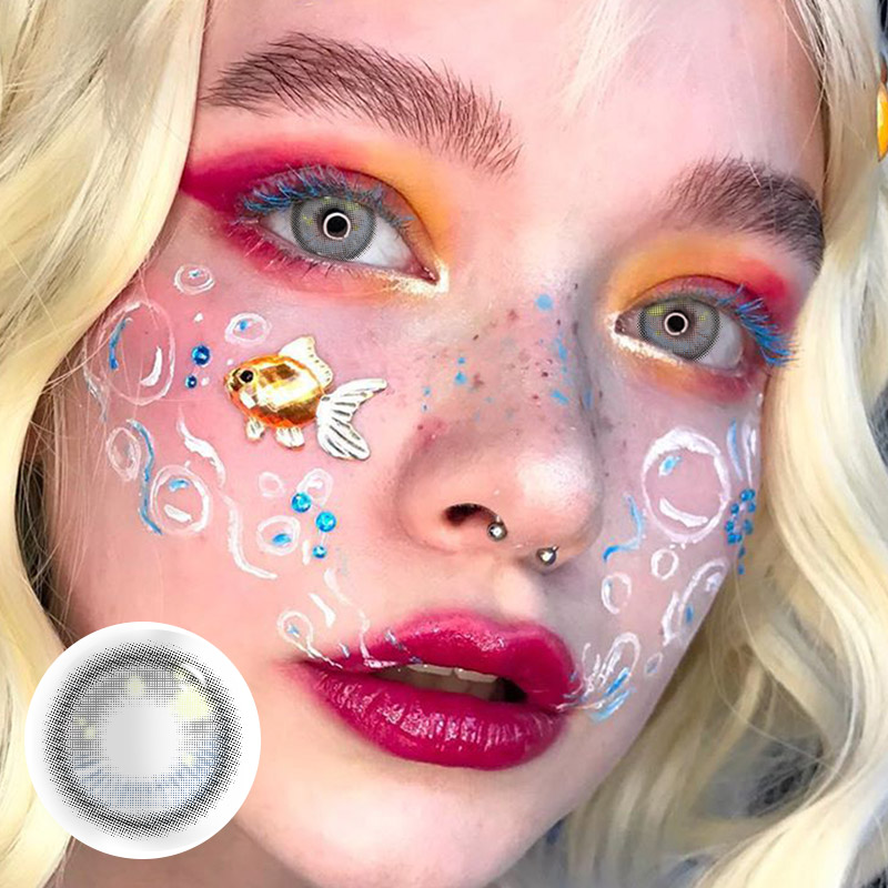MYEYEBB Kranya Grey Prescription Cosplay Colored Contact Lenses-MYEYEBB