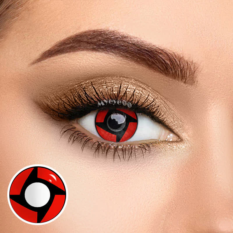 MYEYEBB Sharingan Bladed Prescription Cosplay Colored Contact Lenses-MYEYEBB