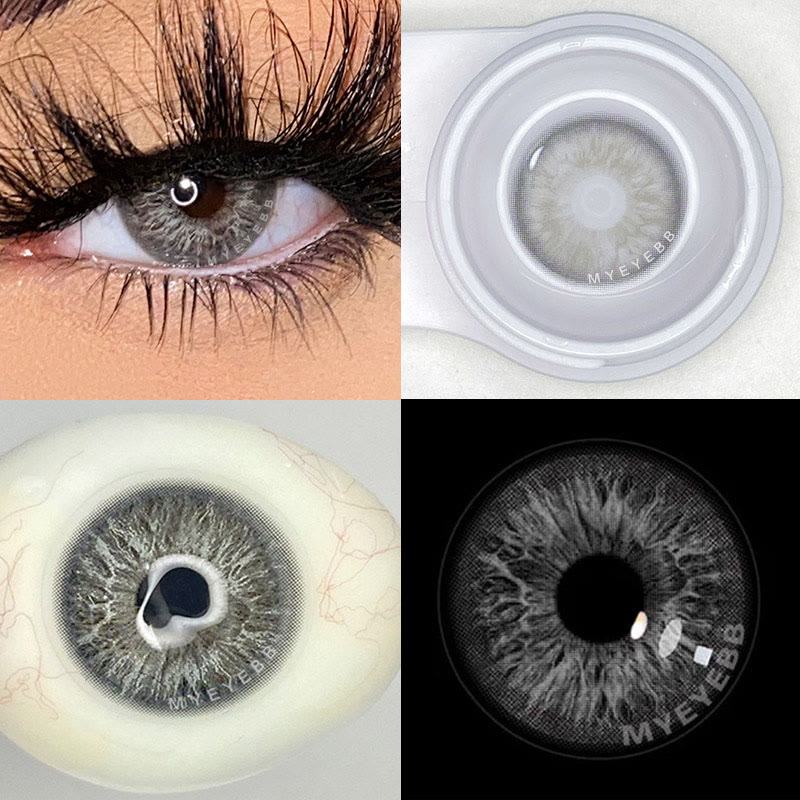 PROOF グレー CD HYBE MYEYEBB Nordic DNA Grey Prescription Colored Contact Lenses