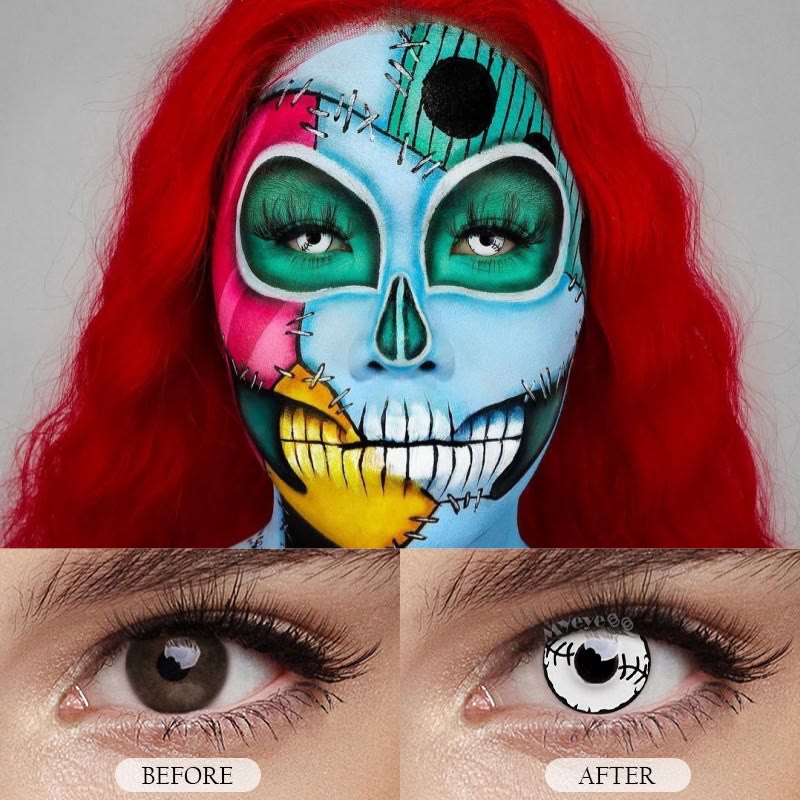 MYEYEBB Stitched Mummy Prescription Cosplay Colored Contact Lenses - image 13