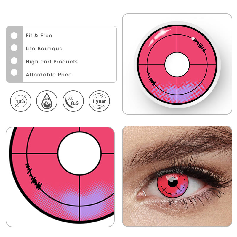 MYEYEBB Red Violet Cosplay Colored Contact Lenses-MYEYEBB