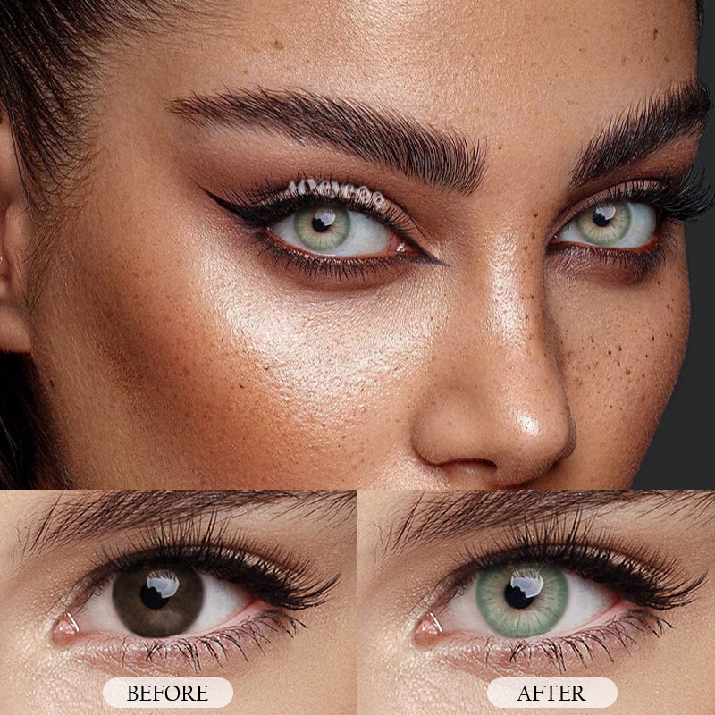 MYEYEBB Rome Times Green Prescription Colored Contact Lenses - image 9