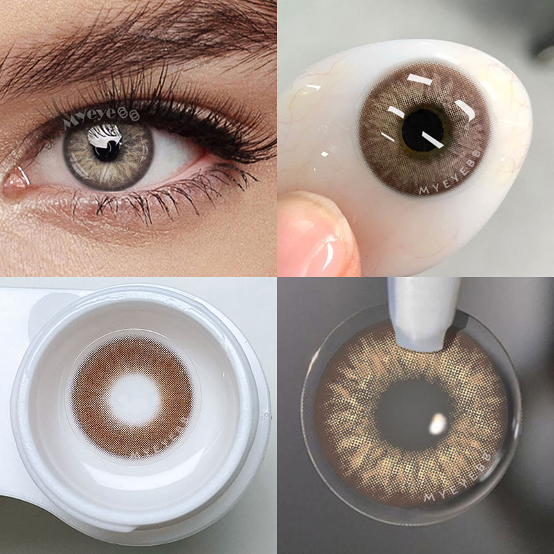 MYEYEBB Rime Brown Prescription Men Colored Contact Lenses - image 5
