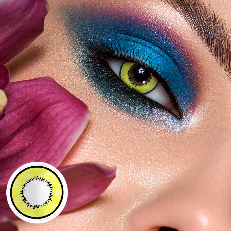MYEYEBB Elements Yellow Prescription Cosplay Colored Contact Lenses  - image 2