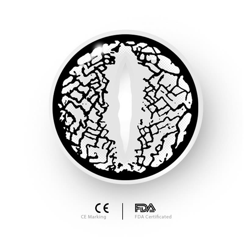 MYEYEBB Blind Lizard Eye Sliver Cosplay Colored Contact Lenses - image 5