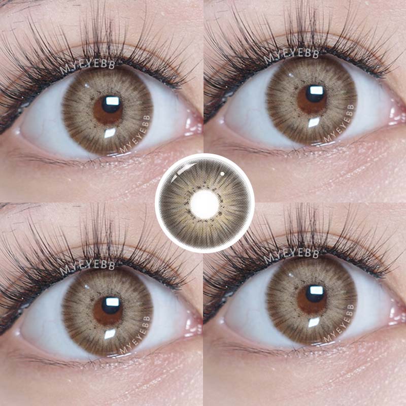 MYEYEBB New York III Brown Prescription Men Colored Contact Lenses