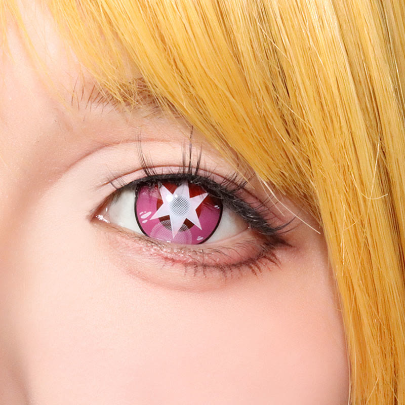 MYEYEBB Blind Ai Hoshino Red Cosplay Colored Contact Lenses-MYEYEBB