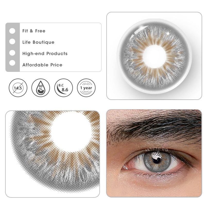 MYEYEBB Crush Grey Men Prescription Colored Contact Lenses - image 4
