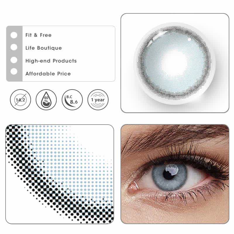 MYEYEBB Jiggle Ring Blue Prescription Colored Contact Lenses - image 5