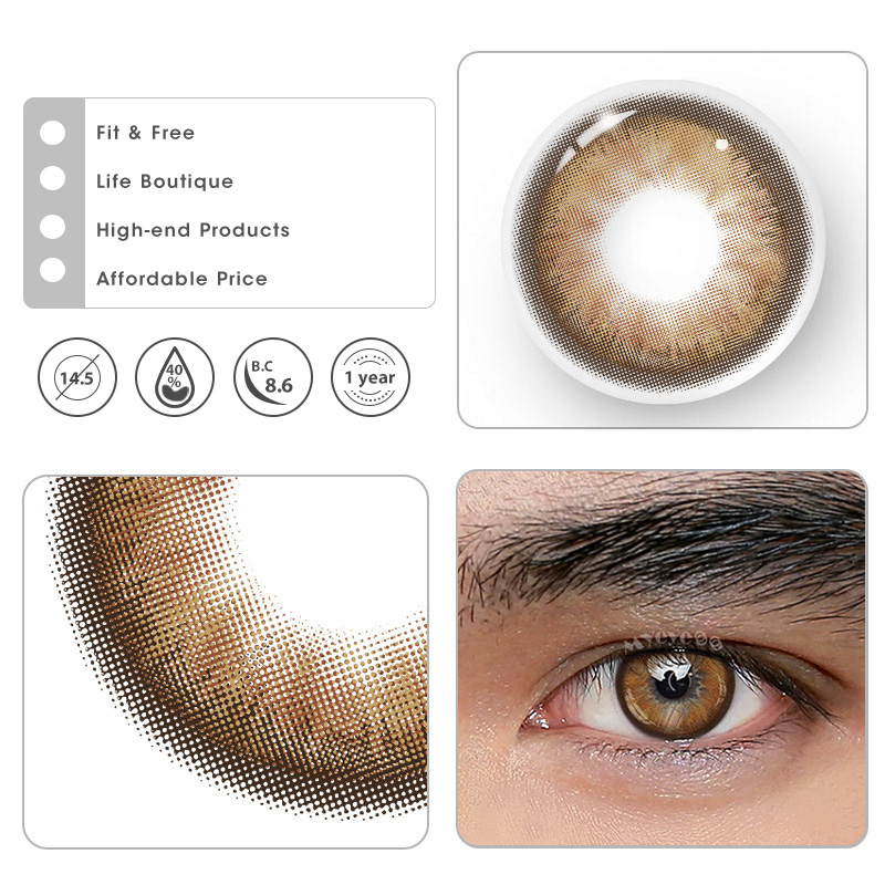 MYEYEBB Maldives Brown Men Colored Contact Lenses-MYEYEBB