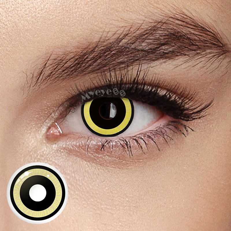 MYEYEBB Nebulos Yellow Cosplay Colored Contact Lenses - image 1