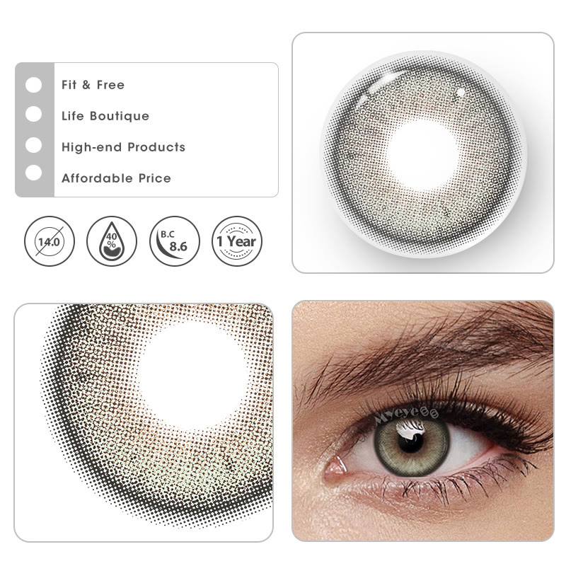 MYEYEBB Smoky Quartz Grey Colored Contact Lenses - image 6