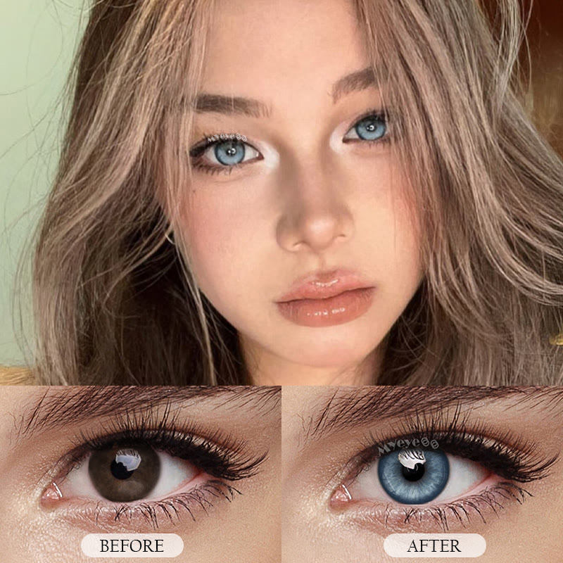 MYEYEBB Aloe Blue Colored Contact Lenses