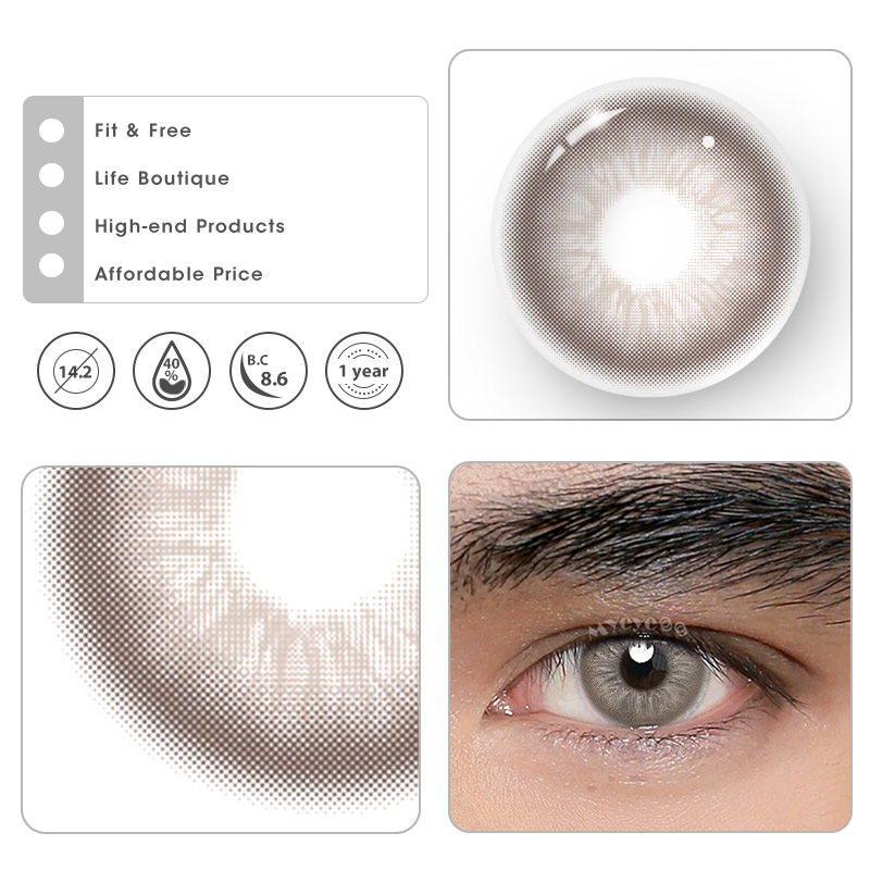 MYEYEBB Unspoken Mirage Brown Prescription Men Colored Contact Lenses - image 7