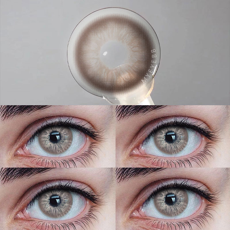 MYEYEBB Unspoken Mirage Brown Prescription Colored Contact Lenses-MYEYEBB