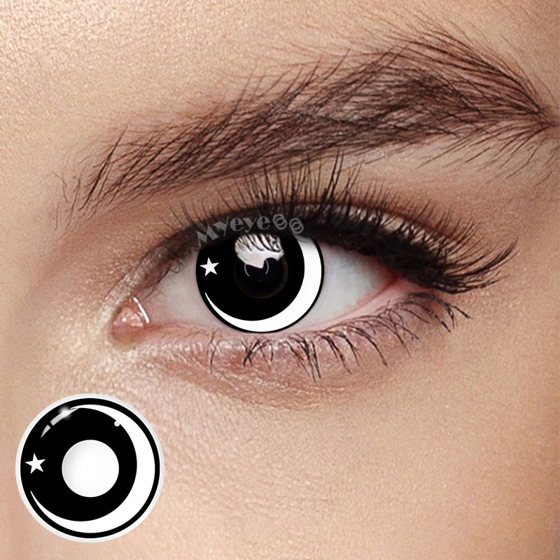 MYEYEBB Moon Star White Cosplay Colored Contact Lenses-MYEYEBB