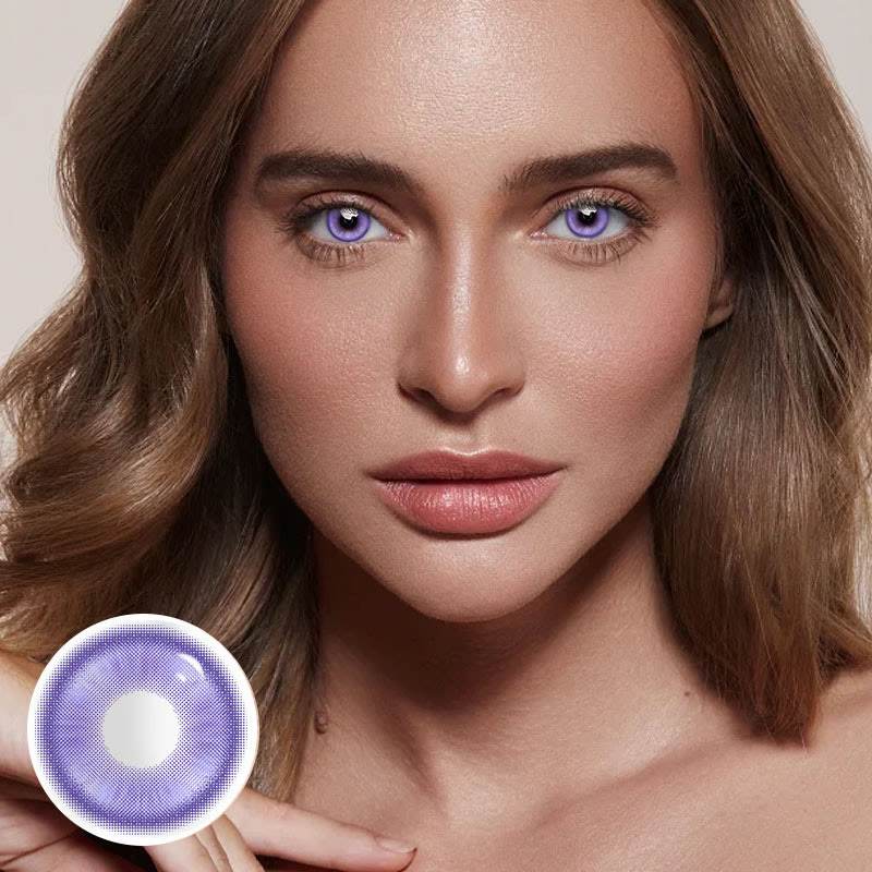 MYEYEBB Magic Coral Blue Violet Prescription Colored Contact Lenses