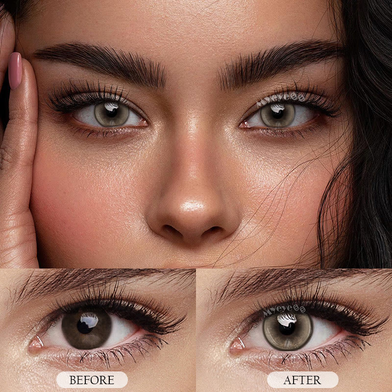 MYEYEBB Butterfly Brown Prescription Colored Contact Lenses-MYEYEBB