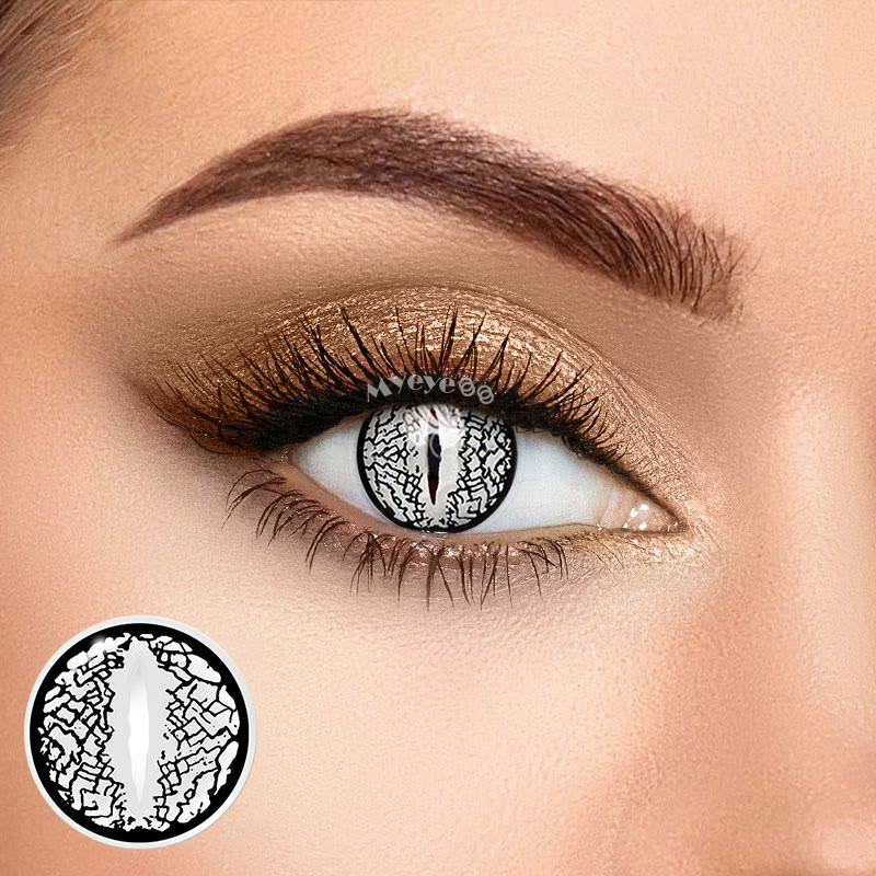 MYEYEBB Blind Lizard Eye Sliver Cosplay Colored Contact Lenses-MYEYEBB