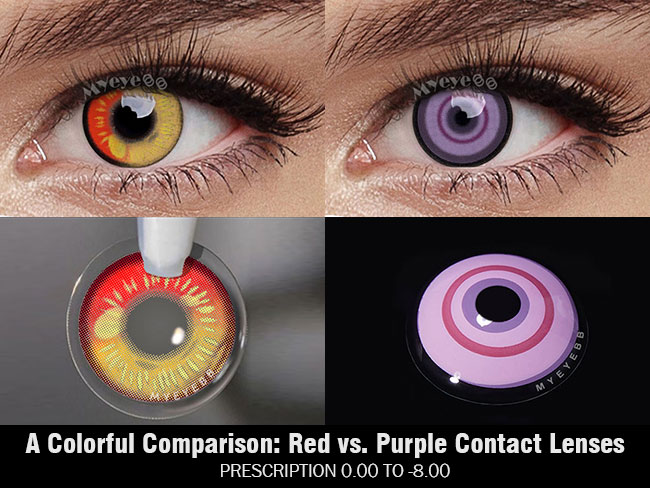 A Colorful Comparison: Red vs. Purple Contact Lenses