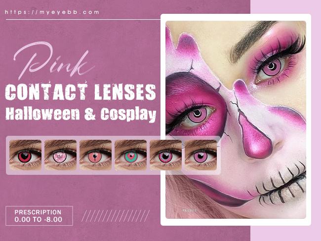 Pink Contact Lenses for Halloween & Cosplay-MYEYEBB